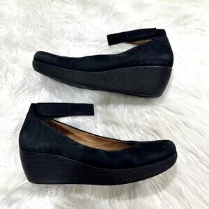 Clarks Suede Plateau Wedges Sz 11